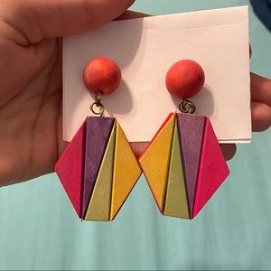 80’s Vintage Colorblock Earrings